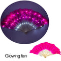 Suprimentos de iluminação para festa de carnaval de Halloween 10 polegadas LED luz neon ventilador rave dobrável ventilador luminoso brilhando na festa
