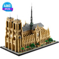 Kit modelo arquitetônico para adultos, Notre-Dame de Paris, conjunto de blocos colecionáveis, ideia para os amantes da história, presente, 21061